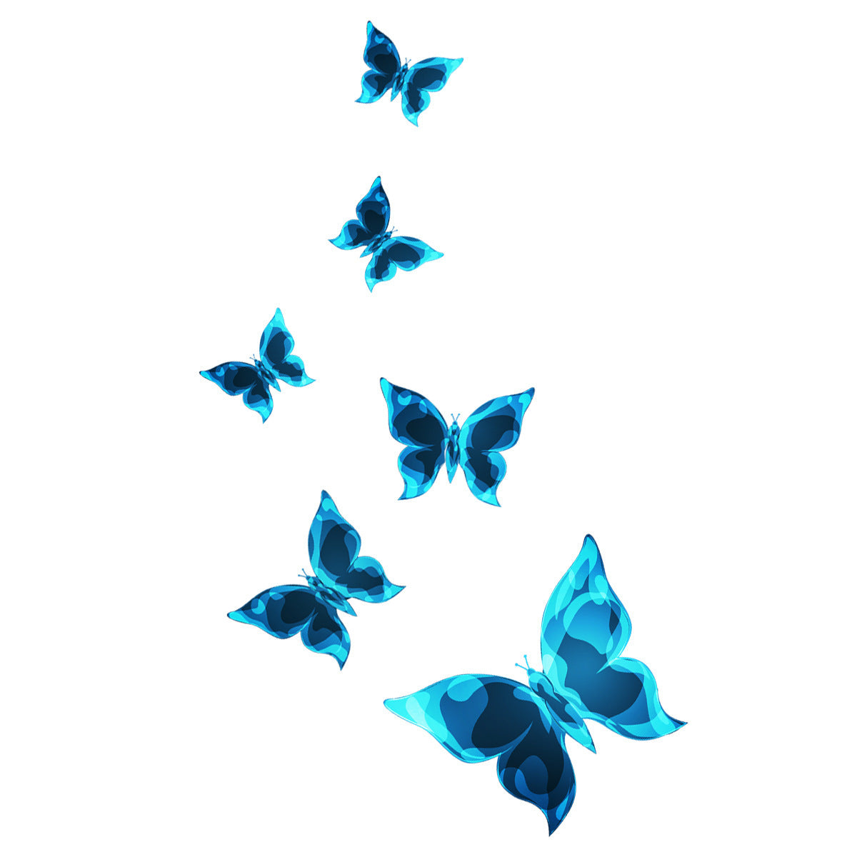 Blue Luminous Small Butterfly Luminous Stickers