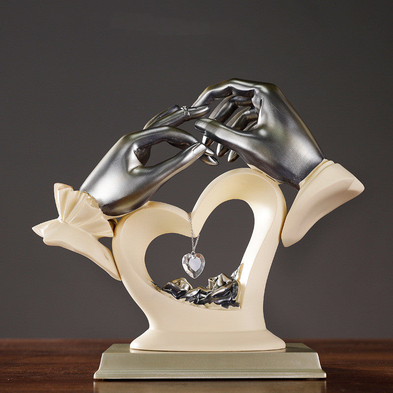 Hand Heart-shaped Crystal Home Decor