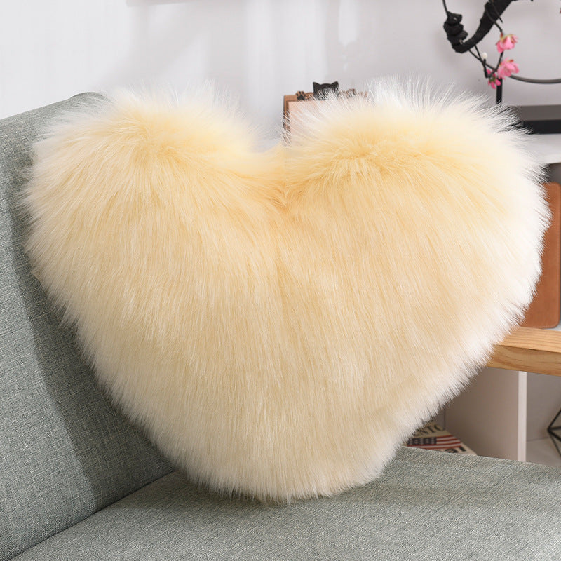 Heart Shape Long Plush - Cushions