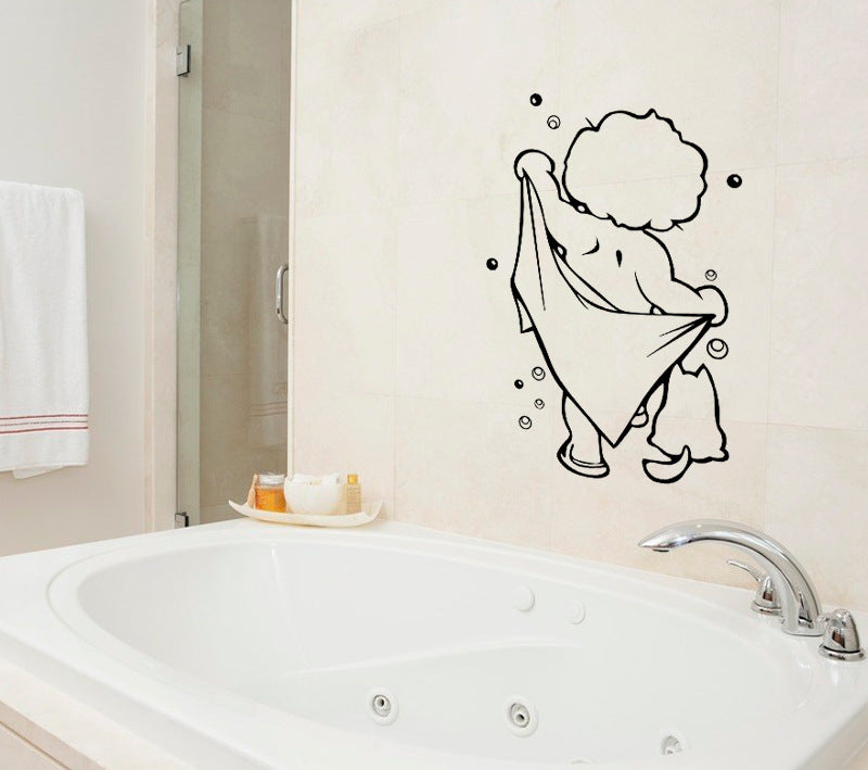 Baby shower carved bathroom sticker
