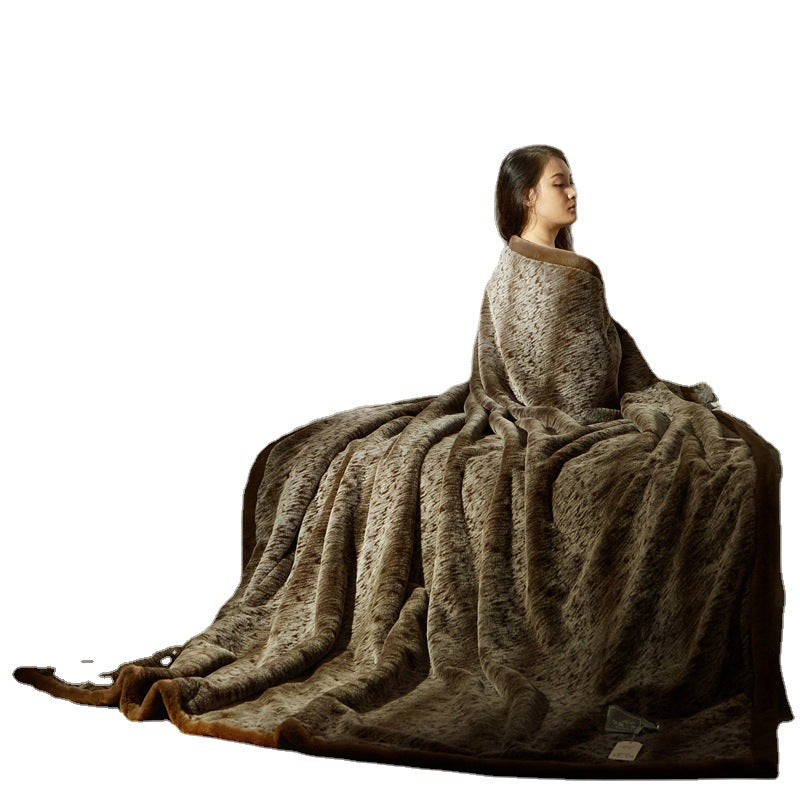 Luxury Artificial Mink Hair Fur Velvet Blanket