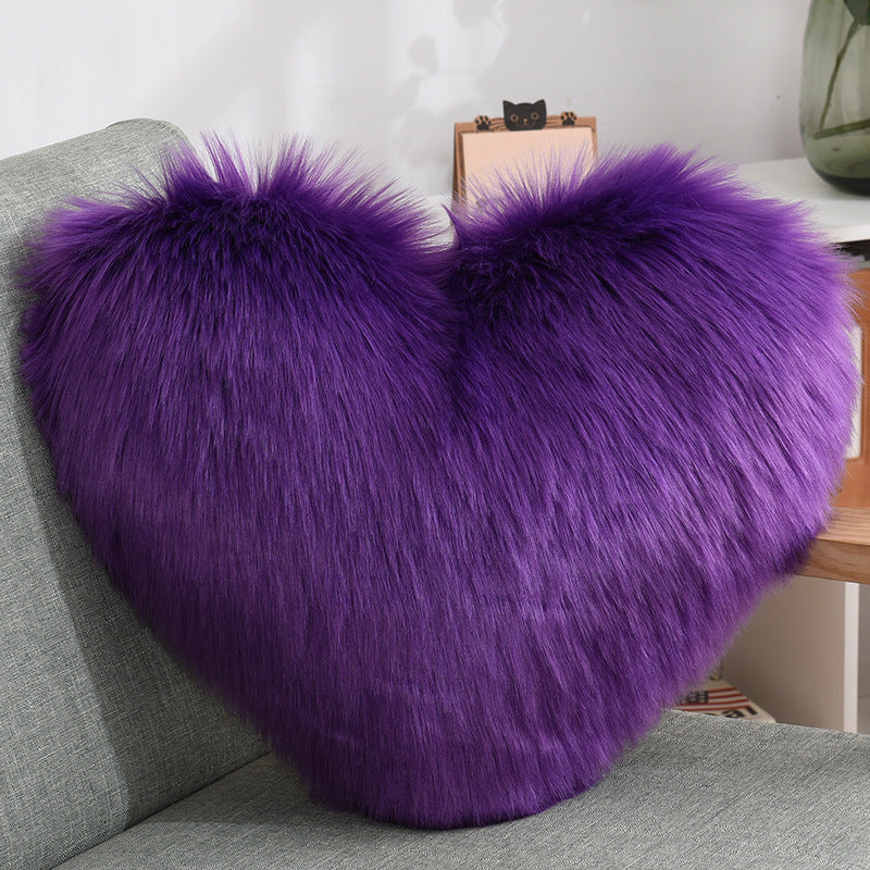 Heart Shape Long Plush - Cushions