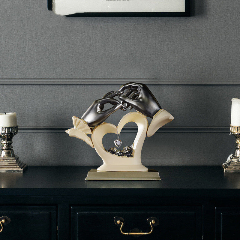 Hand Heart-shaped Crystal Home Decor
