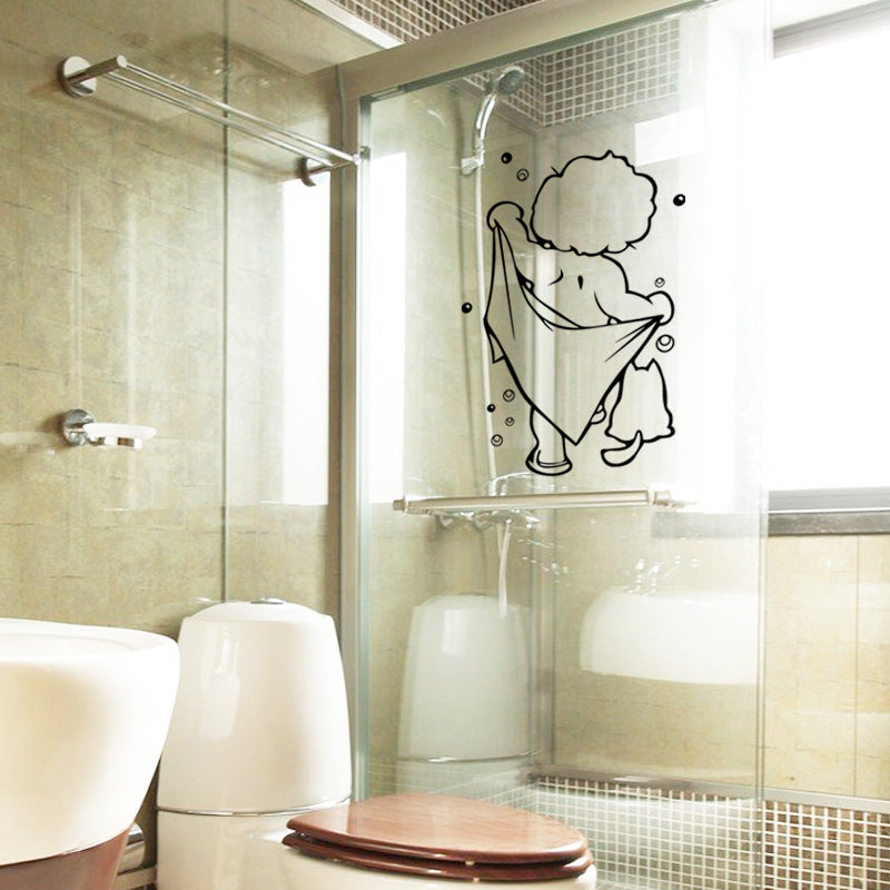 Baby shower carved bathroom sticker