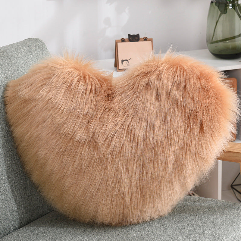 Heart Shape Long Plush - Cushions