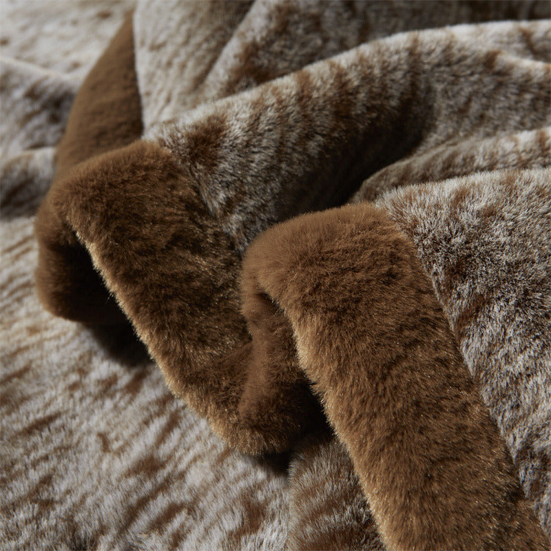 Luxury Artificial Mink Hair Fur Velvet Blanket