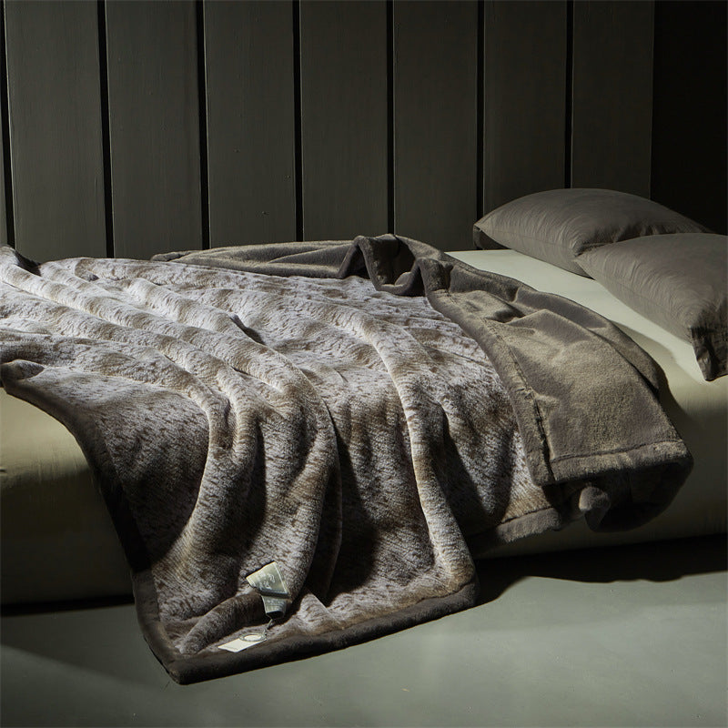 Luxury Artificial Mink Hair Fur Velvet Blanket