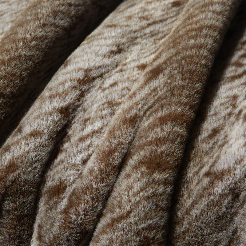 Luxury Artificial Mink Hair Fur Velvet Blanket
