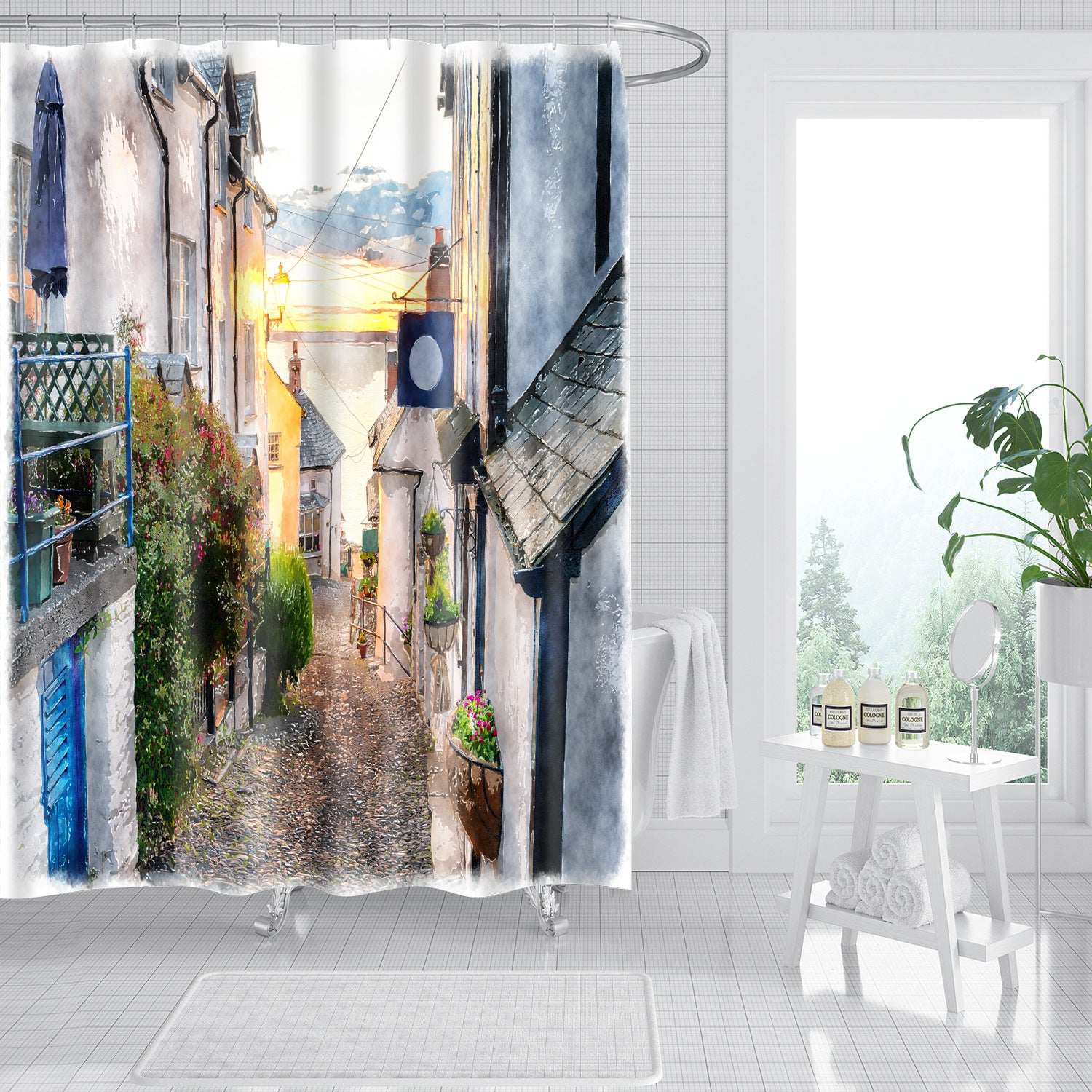 Waterproof & Home Decor, Washable Fabric Bathroom Screens