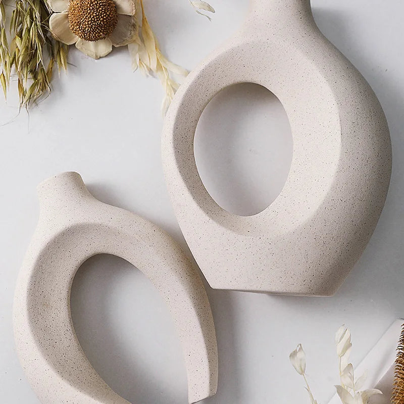 1 Pair of Modern Ceramic Vases For Flowers