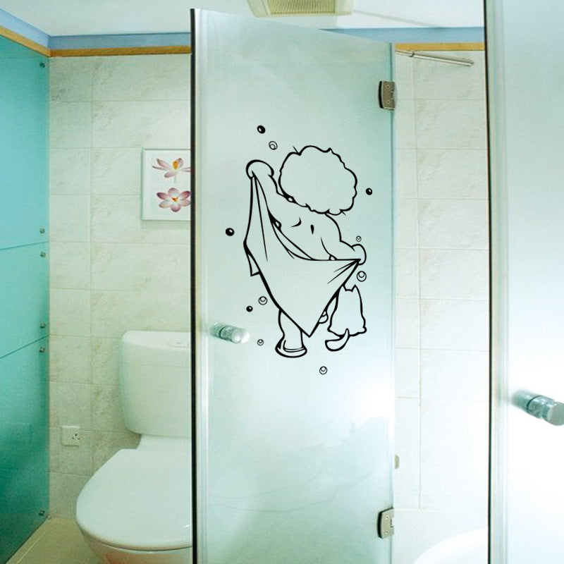 Baby shower carved bathroom sticker