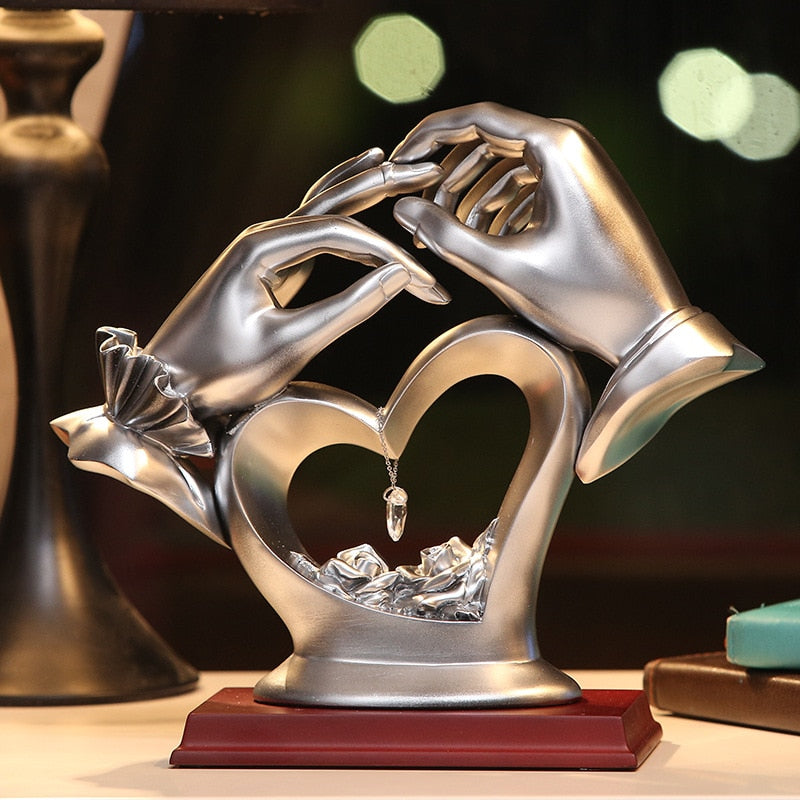 Hand Heart-shaped Crystal Home Decor