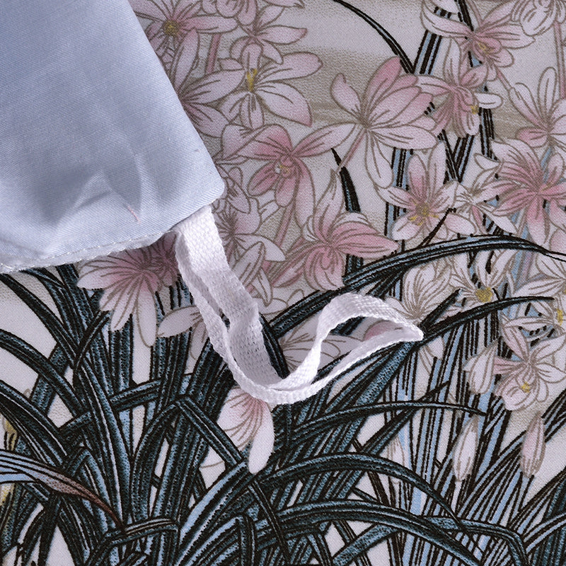 Fashionable High-end Satin Pastoral Duvet Cover