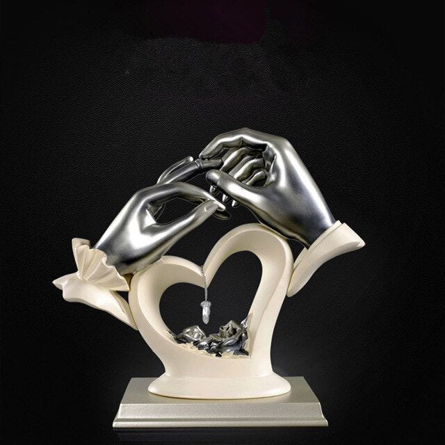 Hand Heart-shaped Crystal Home Decor