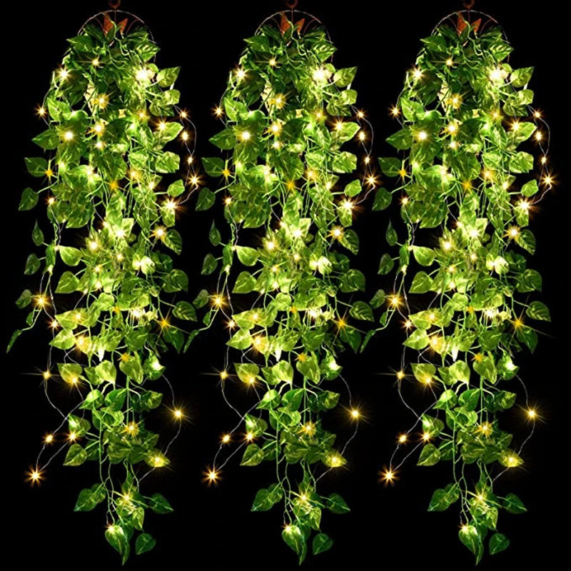 2.9ft Glowing in dark LED Artificial Hanging Plant